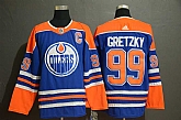 Oilers 99 Wayne Gretzky Royal Adidas Jersey,baseball caps,new era cap wholesale,wholesale hats